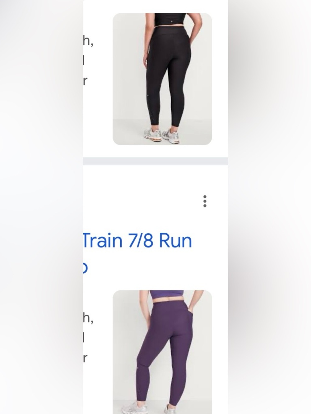 Old Navy High-Waisted PowerSoft Train 7/8 Run Leggings (2 pair)